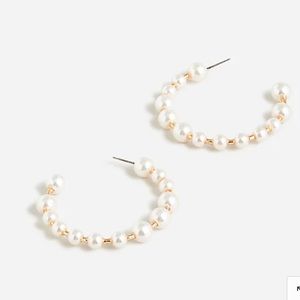 J. Crew Bead Hoop Earrings